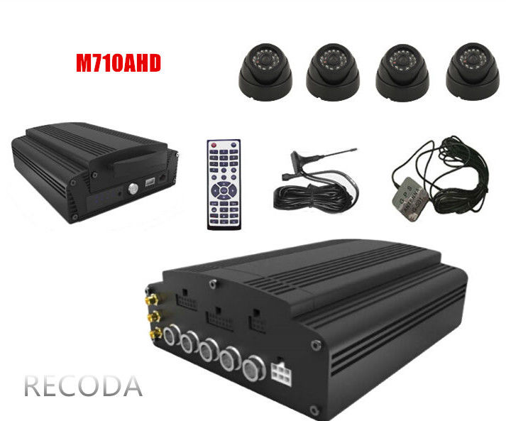 4G Hard Disk Vehicle Mobile DVR 4 Channel M710 AHD , 3G WIFI Real time Video Recorder