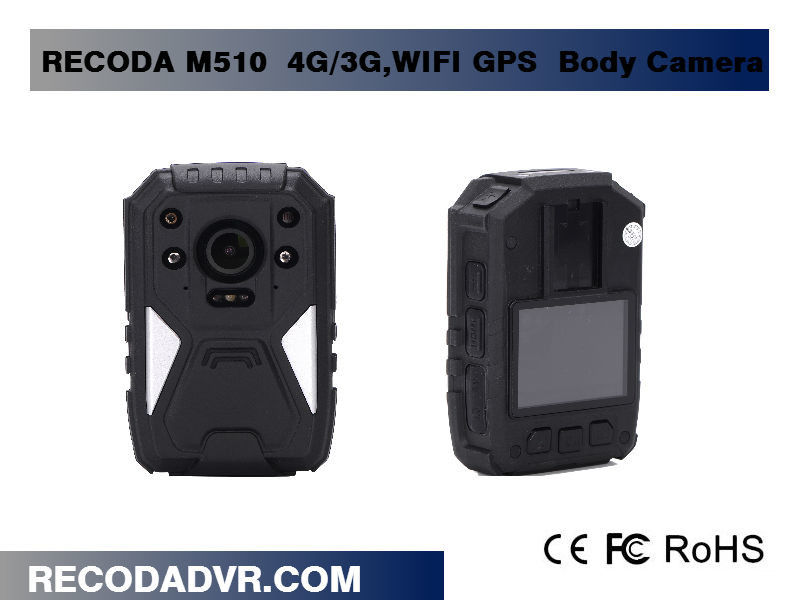 IP65 5MP CMOS 4G / 3G WIFI Police Wearing Body Cameras With GPS Tracking