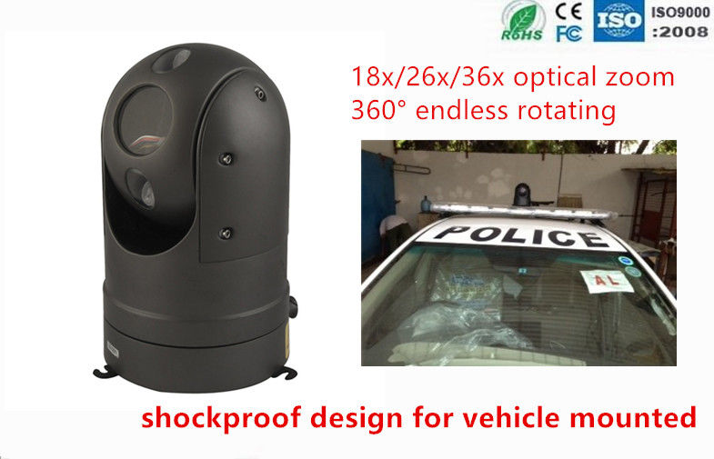 Auto Tracking 18X Optical Zoom Police Car Cameras Speed 1.3MP AHD PTZ Camera