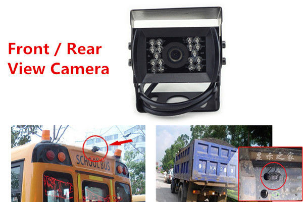 12V Night Vision Front View / Car Reversing Camera , Vehicle Waterproof Camera